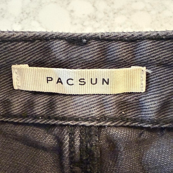 PacSun Charcoal Distressed Jean Shorts - Picture 4 of 5